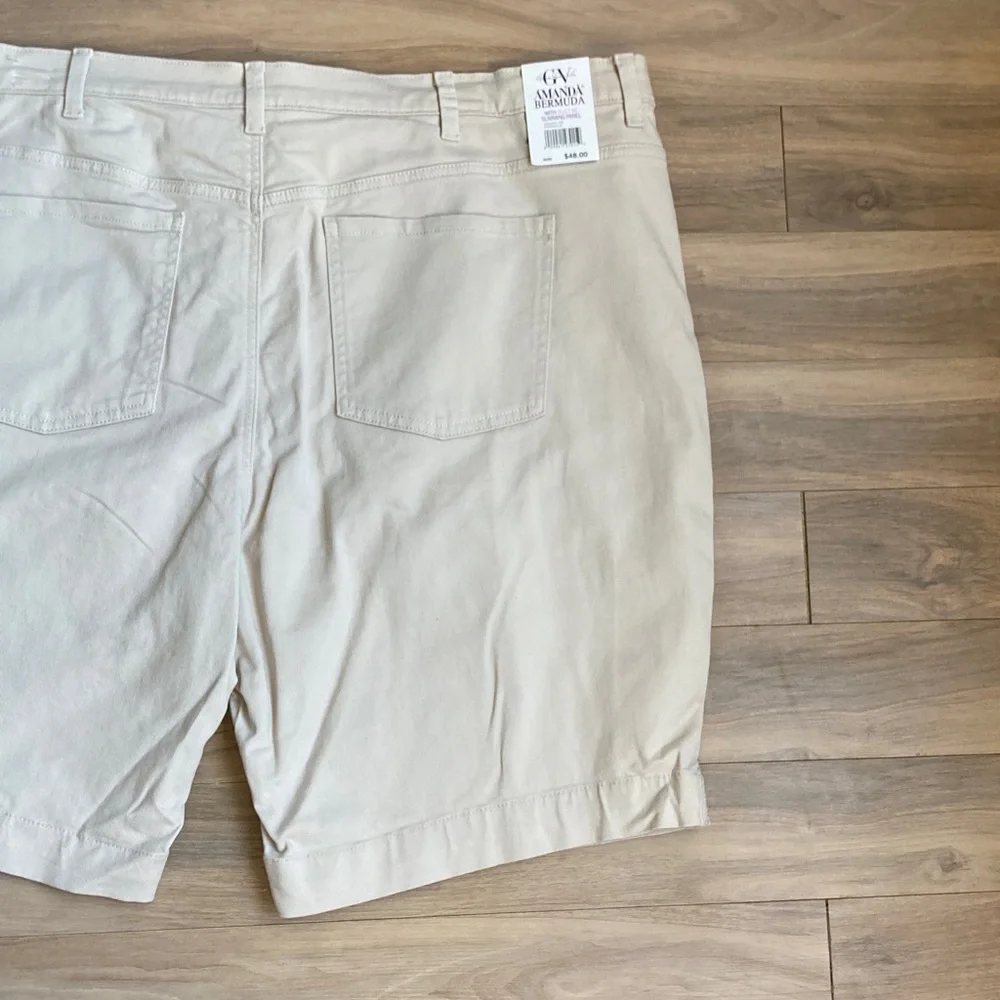 Gloria Vanderbilt stonewood jean Bermuda short flawless stretch classic rise 24W - Picture 9 of 15